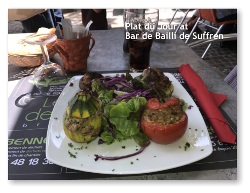 Plat du Jour at Bar de Bailli de Suffren