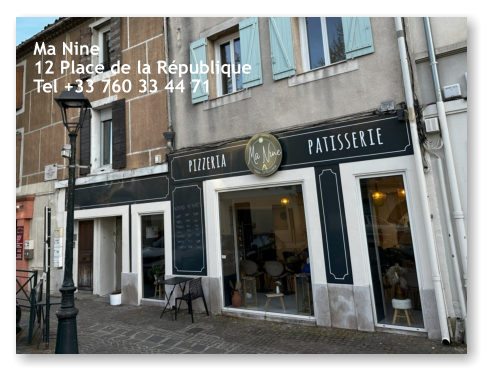Ma Nine 12 Place de la République Tel +33 760 33 44 71