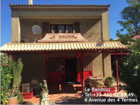 Le Bambou Tel +33 442 92 89 49  6 Avenue des 4 Termes